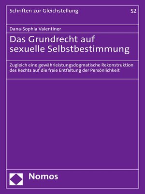 cover image of Das Grundrecht auf sexuelle Selbstbestimmung